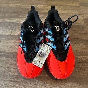 Size 8.5- Men’s Adidas Dame Certified Low 3 Black Solar Red